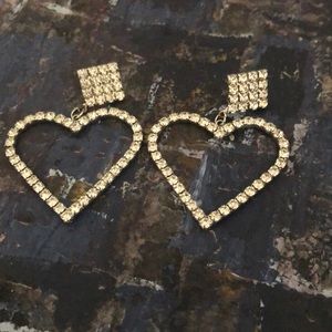 Crystal heart earrings